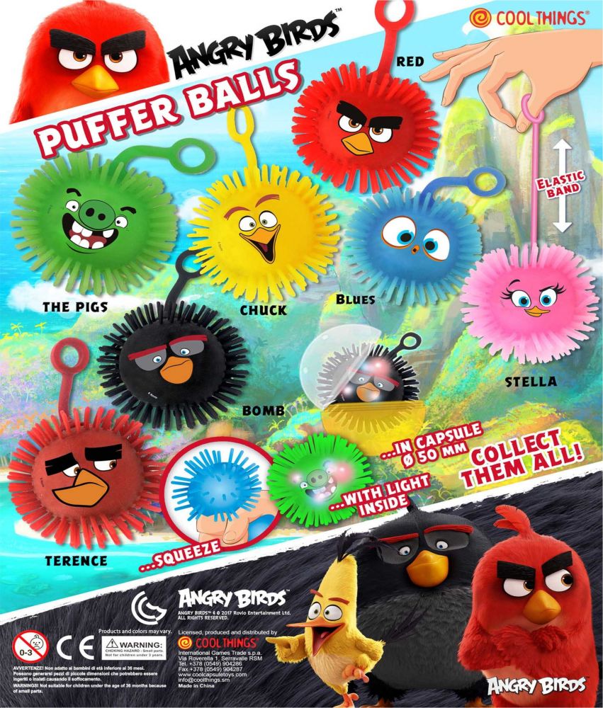 Angry Birds Puffer Balls Mm Capsules Toyvend Supplier Of